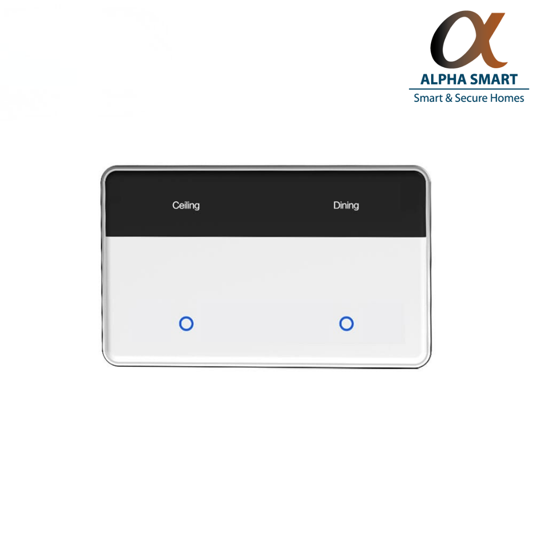 Aura Series 2 Gang by Alpha Smart Homes