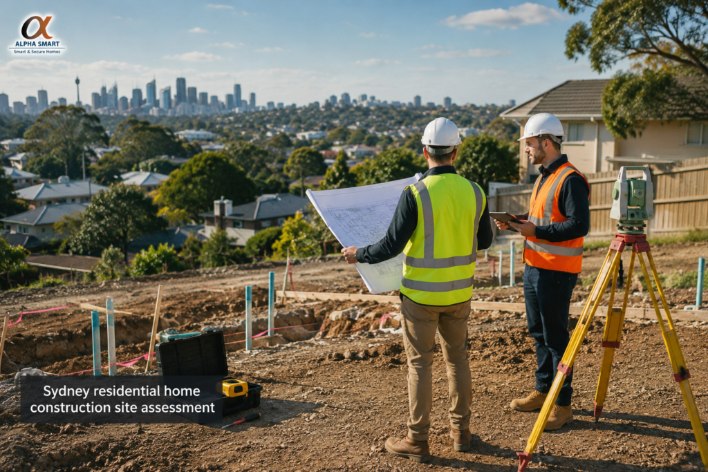 Sydney residential home construction site assessment