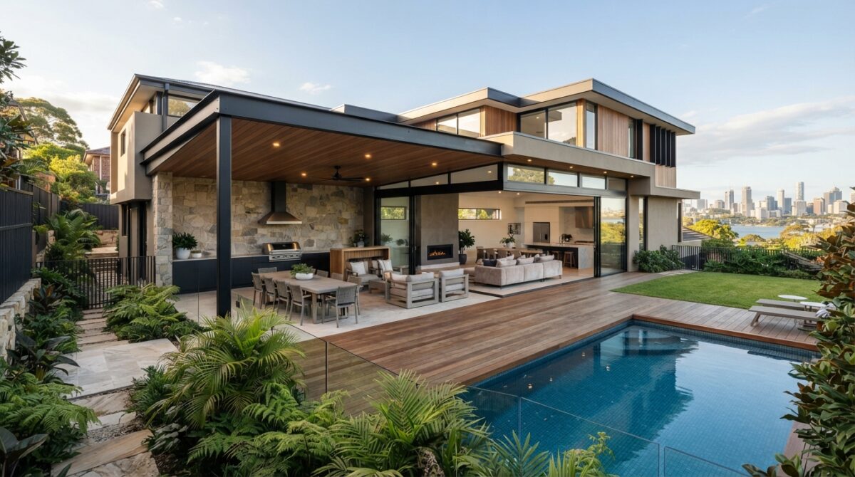 personalised home builders Sydney outdoor living area