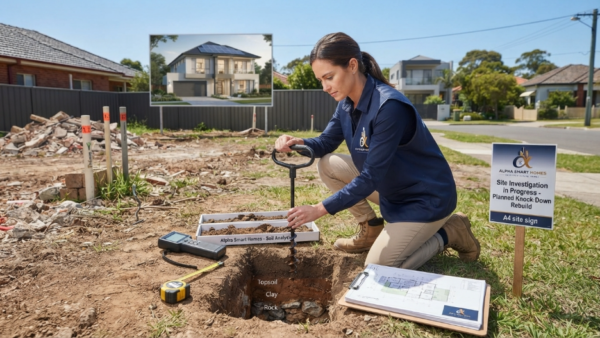 Soil and site inspection for a knock down rebuild